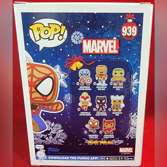 Gingerbread spider-man funko # 939 (nib) Brand new gingerbread spider-man funko - Picture 7 of 7